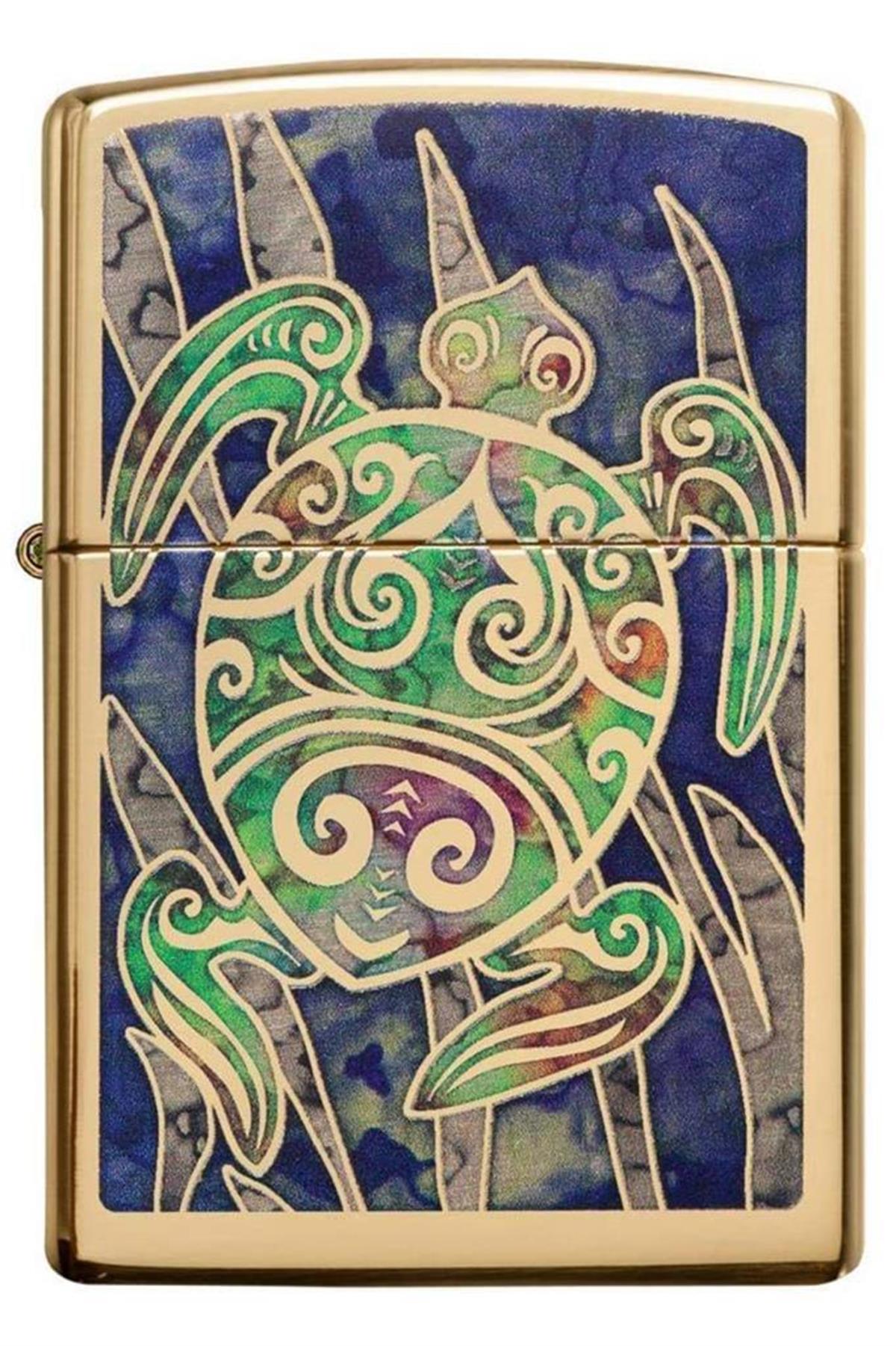 Zippo Çakmak Sea Turtle, Fusion - High Polish Brass 80708