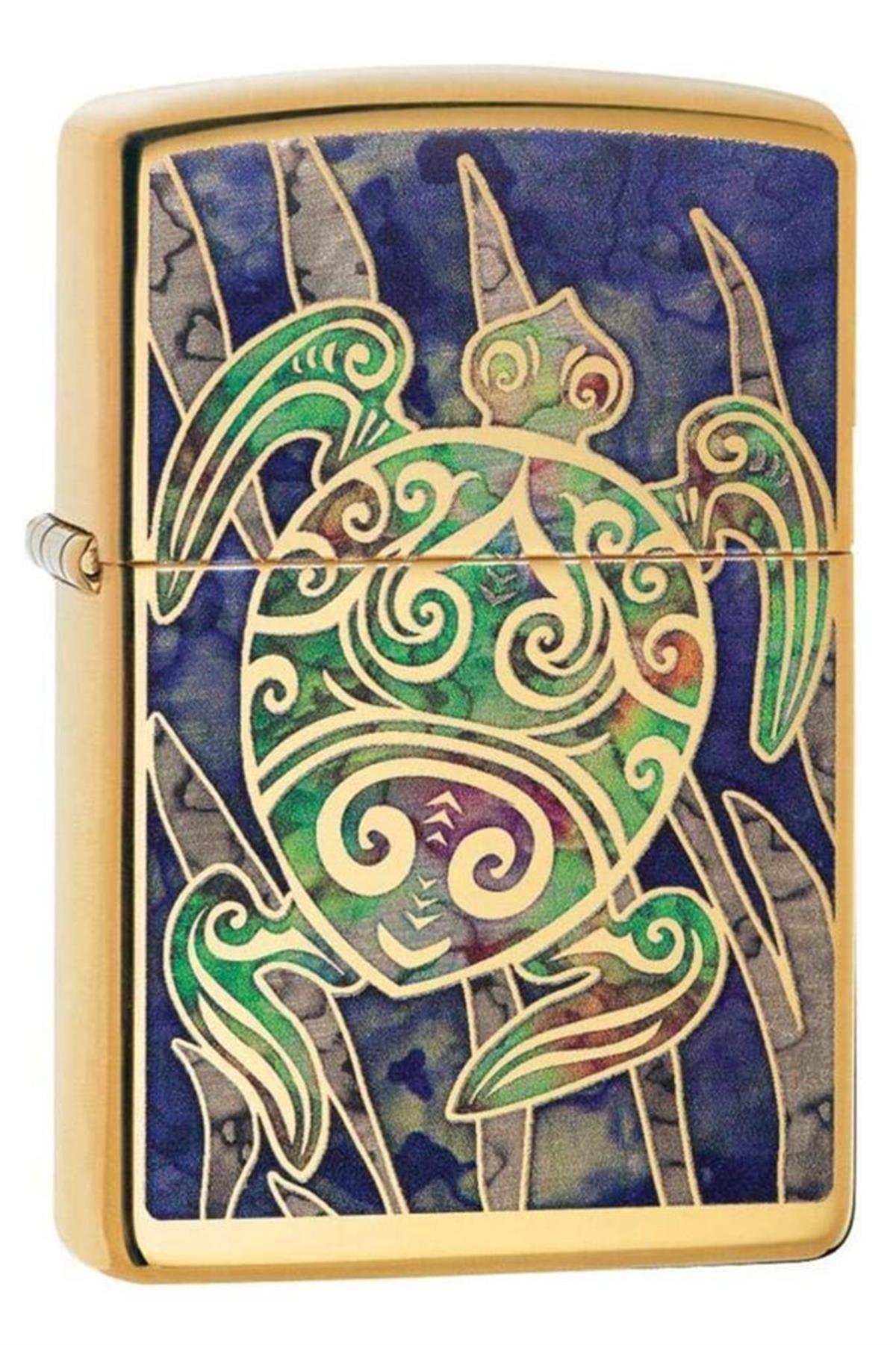 Zippo Çakmak Sea Turtle, Fusion - High Polish Brass 80708