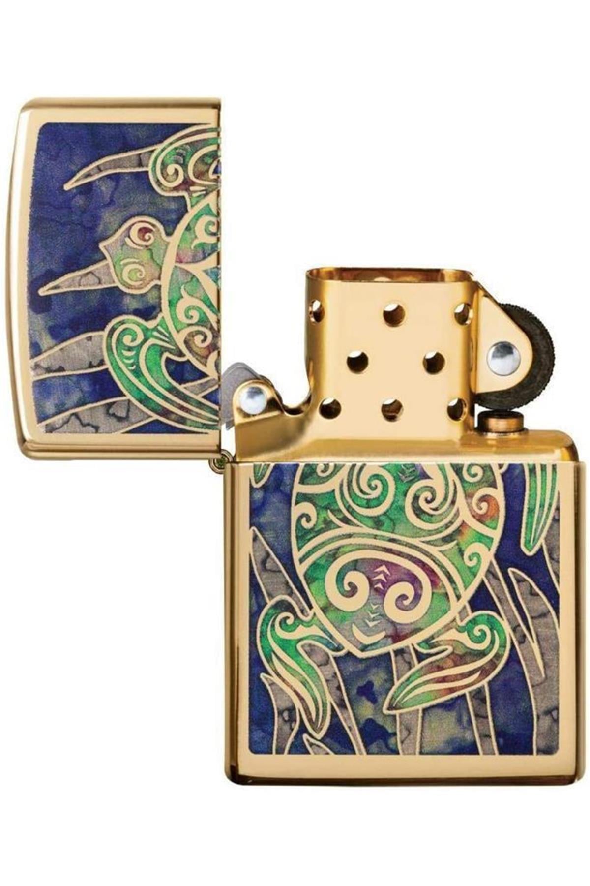 Zippo Çakmak Sea Turtle, Fusion - High Polish Brass 80708