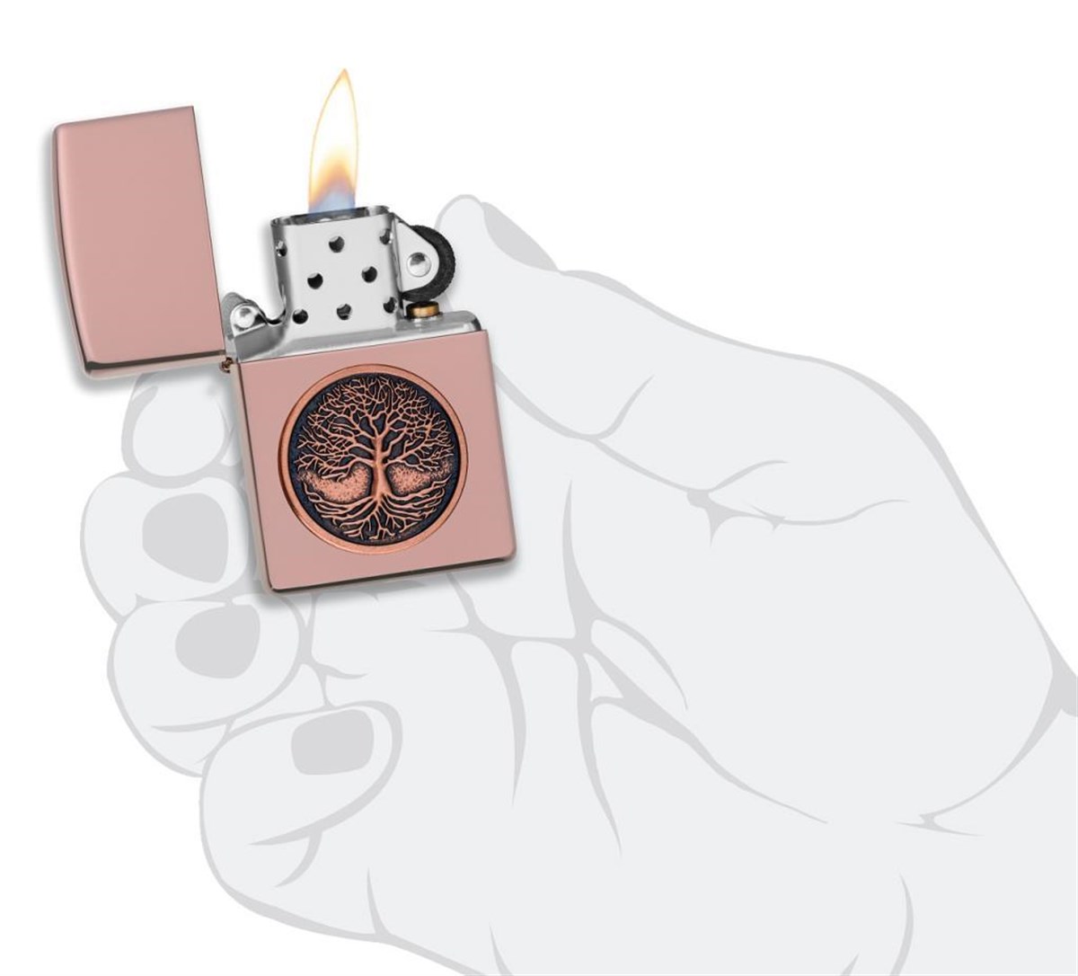Zippo Çakmak Tree Of Life Emblem Design 49638-090626