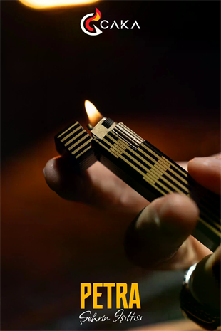 Caka Lighter Petra Black Gold Benzinli Çakmak