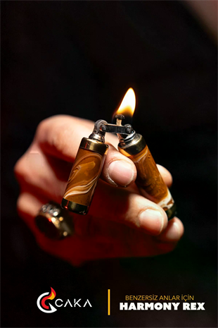 Caka Lighter Rex Harmony Kahve Benzinli Çakmak