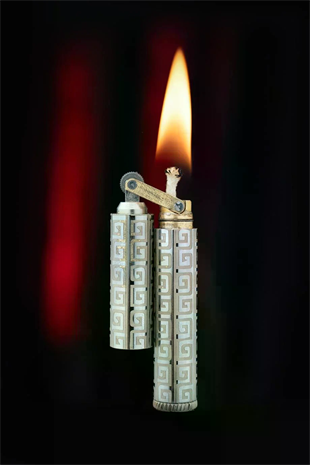 Caka Lighter Labirent Desen Silver Benzinli Çakmak
