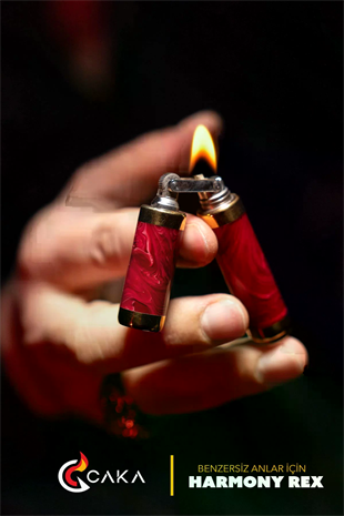 Caka Lighter Rex Harmony Kırmızı Benzinli Çakmak