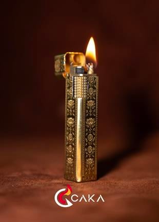 Caka Lighter Petra Flora Gold Benzinli Çakmak
