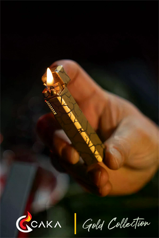 Caka Lighter Petra 6 Collection Gold Benzinli Çakmak