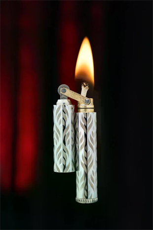 Caka Lighter Salvia Desen Silver Benzinli Çakmak