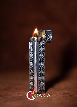 Caka Lighter Petra Flora Silver Benzinli Çakmak
