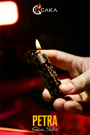 Caka Lighter Petra Black Gold Benzinli Çakmak