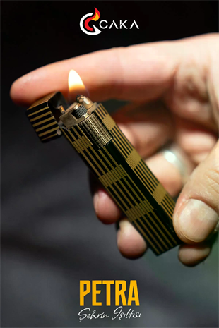 Caka Lighter Petra Black Gold Benzinli Çakmak