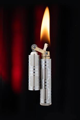 Caka Lighter Milano Desen Silver Benzinli Çakmak