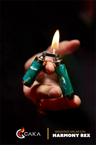 Caka Lighter Rex Harmony Su Yeşili Benzinli Çakmak