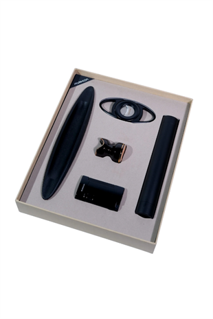 Parmida Çakmak Kesici Küllük Sehpa Tüp Beşli Siyah Puro Seti