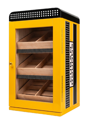 Cohiba Sarı Nokta Desenli Sedir Humidor Puro Kutusu