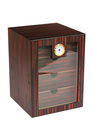 PremiumQuality 3 Çekmeceli Kahverengi Sedir Humidor Puro Kutusu