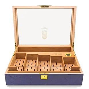 Lubinski Gastro Camlı Humidor Puro Kutusu Mor Lake 200s