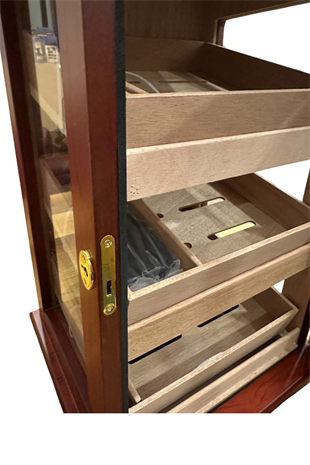 PremiumQuality Lima 3 Raflı Sedir Humidor Puro Kutusu