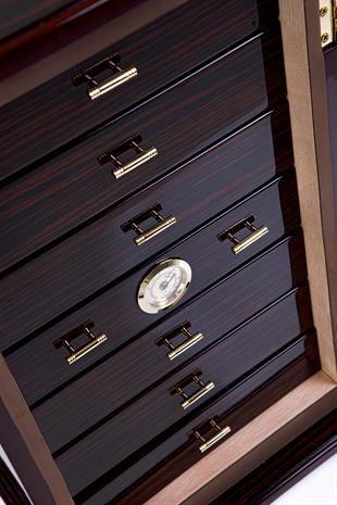 PremiumQuality La Paz 7 Çekmeceli Sedir Humidor Puro Kutusu