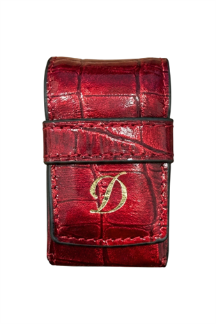 S.T. Dupont Crocodile Deri Kırmızı Le Grand Çakmak Kılıfı