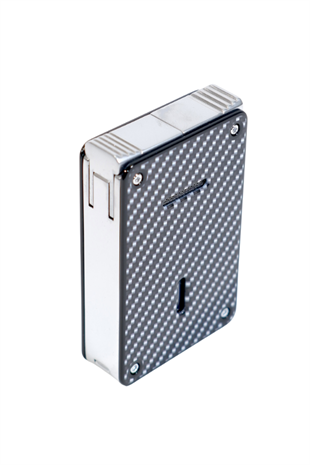 Caseti Çift Torch Pürmüz & Tek Torch Mum Alev Delicili Karbon Desenli Metal Puro Çakmağı