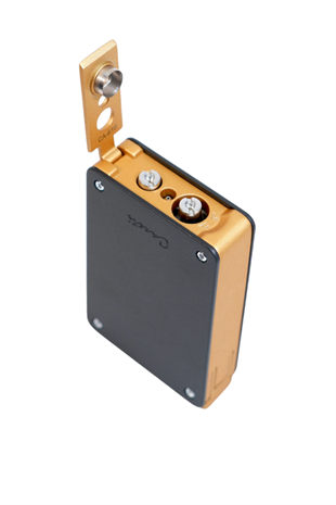 Caseti Çift Torch Pürmüz & Tek Torch Mum Alev Delicili Siyah Gold Metal Puro Çakmağı