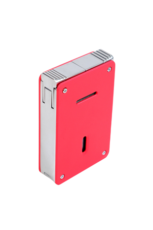 Caseti Çift Torch Pürmüz & Tek Torch Mum Alev Delicili Kırmızı Metal Puro Çakmağı