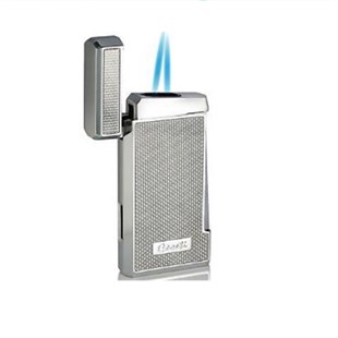 Caseti İki Torch Pürmüz Desenli Gümüş Puro Çakmak CA0437003