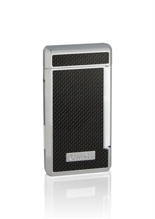 Caseti İki Torch Pürmüz Siyah-Gümüş Puro Çakmak CA0437004