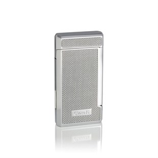 Caseti İki Torch Pürmüz Desenli Gümüş Puro Çakmak CA0437003