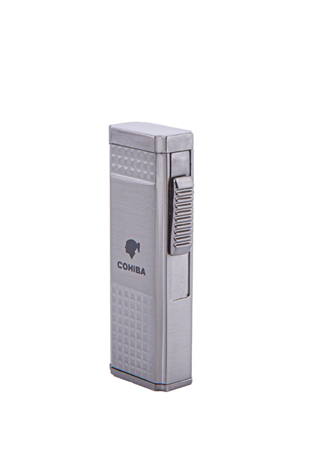 Cohiba Çift Torch Pürmüz Gunmetal Desenli Puro Çakmağı