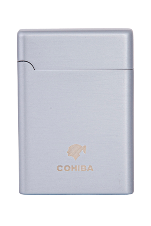 Cohiba Çift Torch Pürmüz Gümüş Metal Puro Çakmağı