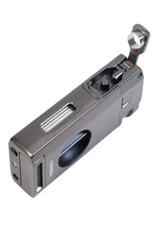 Cohiba Çift Torch Pürmüz Kesici & Delici Gunmetal Metal Puro Çakmağı