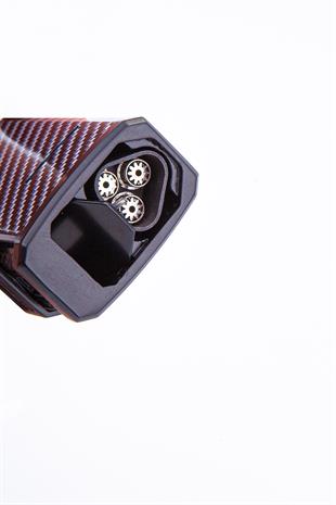Cohiba Üç Torch Pürmüz Karbon Desenli Metal Puro Çakmağı