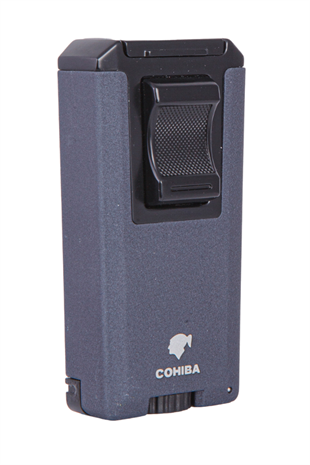 Cohiba Çift Torch Pürmüz Grafit-Siyah Metal Puro Çakmağı