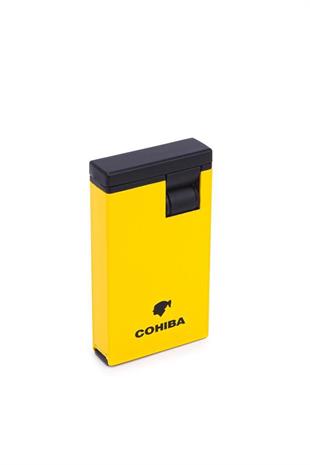 Cohiba Çift Torch Pürmüz Sarı-Siyah Metal Puro Çakmağı