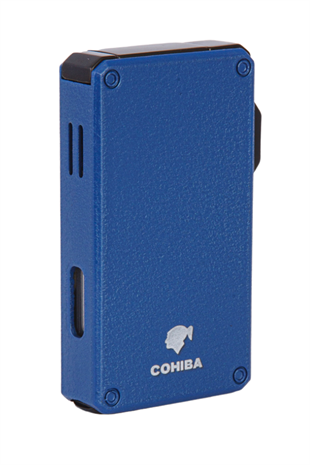 Cohiba Çift Torch Pürmüz Mat Lacivert Metal Puro Çakmağı