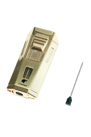 Cohiba Çift Torch Pürmüz Delicili Gold Metal Puro Çakmağı