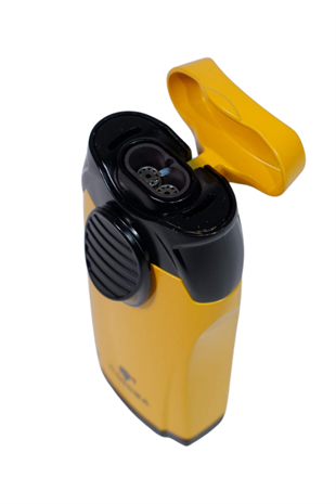 Cohiba Çift Torch Pürmüz Sarı - Siyah Puro Çakmağı