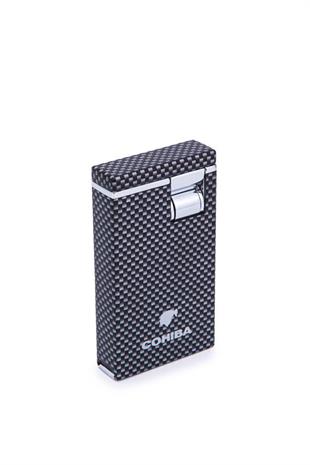 Cohiba Çift Torch Pürmüz Karbon Desenli Metal Puro Çakmağı