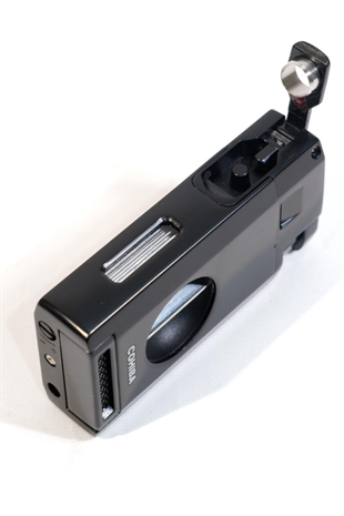 Cohiba Çift Torch Pürmüz Kesici & Delici Siyah Metal Puro Çakmağı