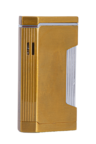 Parmida Çift Torch Pürmüz Gold-Gümüş Metal Puro Çakmağı