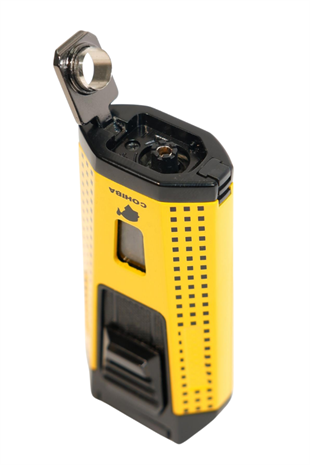 Cohiba Çift Torch Pürmüz Delicili Sarı Siyah Nokta Desenli Metal Puro Çakmağı