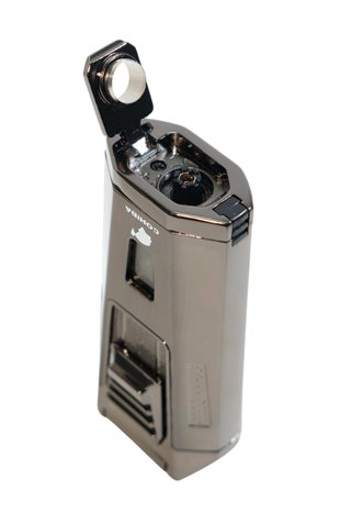 Cohiba Çift Torch Pürmüz Delicili Gunmetal Metal Puro Çakmağı