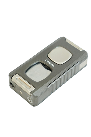 Cohiba Çift Torch Pürmüz Kesici & Delici & İğneli Füme Metal Puro Çakmağı