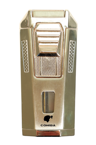 Cohiba Çift Torch Pürmüz Delicili Gold Metal Puro Çakmağı