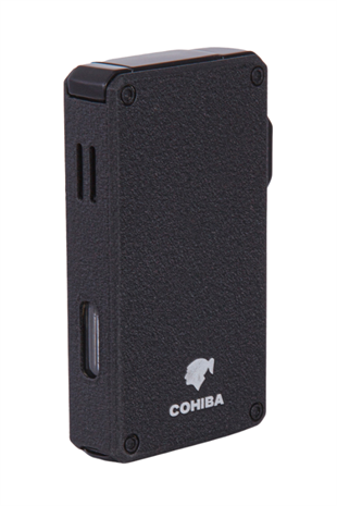 Cohiba Çift Torch Pürmüz Mat Siyah Metal Puro Çakmağı