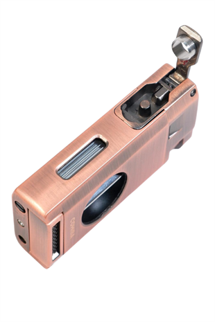 Cohiba Çift Torch Pürmüz Kesici & Delici Bronz Metal Puro Çakmağı