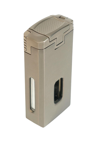 Cohiba Çift Torch Pürmüz Dahili Kesici Delicili Gunmetal Metal Puro Çakmağı