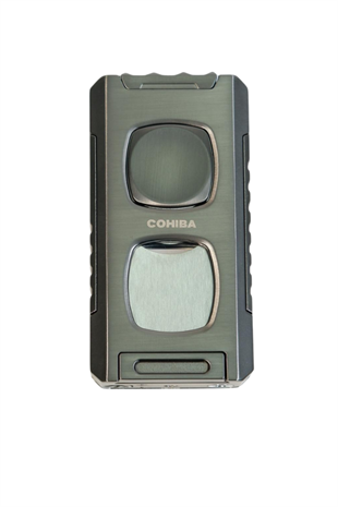 Cohiba Çift Torch Pürmüz Kesici & Delici & İğneli Gunmetal Metal Puro Çakmağı