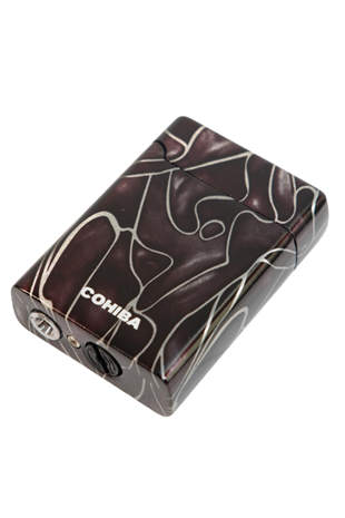 Cohiba Çift Torch Pürmüz Desenli Metal Puro Çakmağı